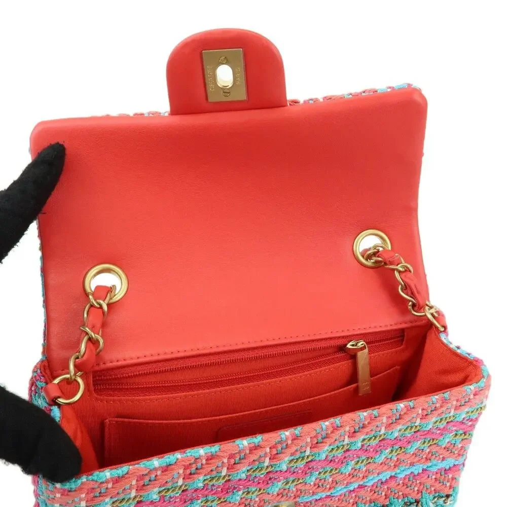 Chanel Mini Tweed Classic Flap Bag 20 Multicolor